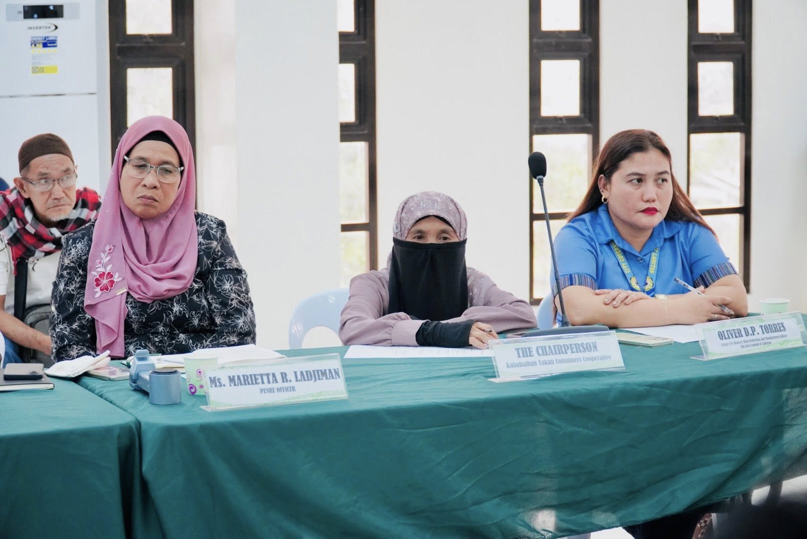 Residents participate in earthquake and flood preparedness drills.